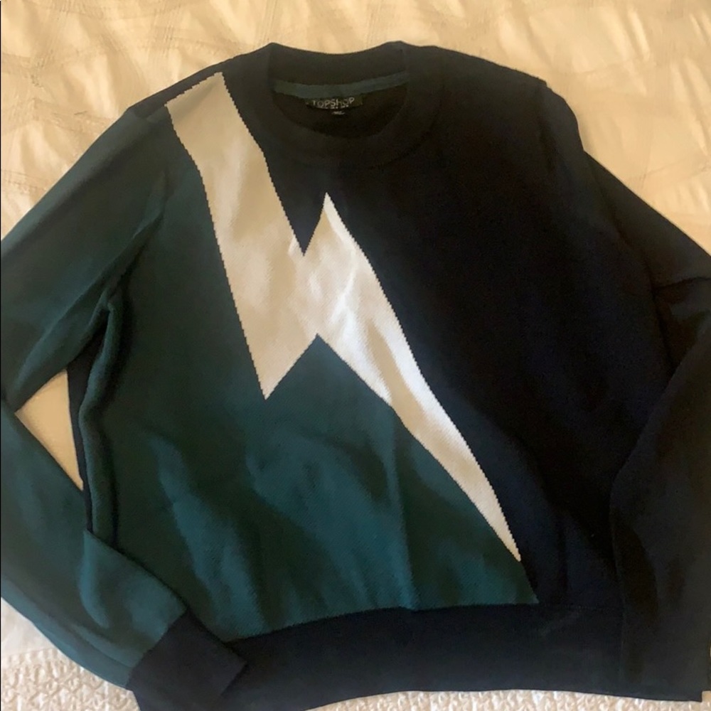 Topshop lightning bolt sweater
